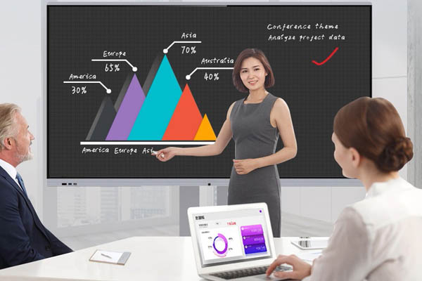 辦公室70英寸落地式會(huì)議觸摸一體機(jī)
