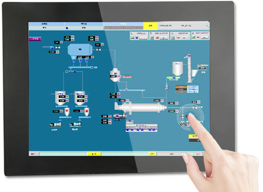 10-22寸全封閉式PLC電阻屏工業(yè)觸控一體機